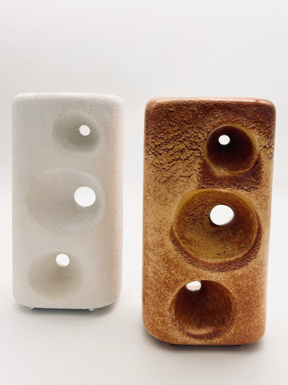 Vase blanc en céramique, Roberto Rigon, Betoncello, 60s