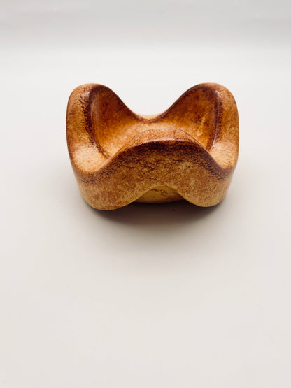 Vide-Poches émaillé brun Bertoncello par Roberto Rigon, 70s