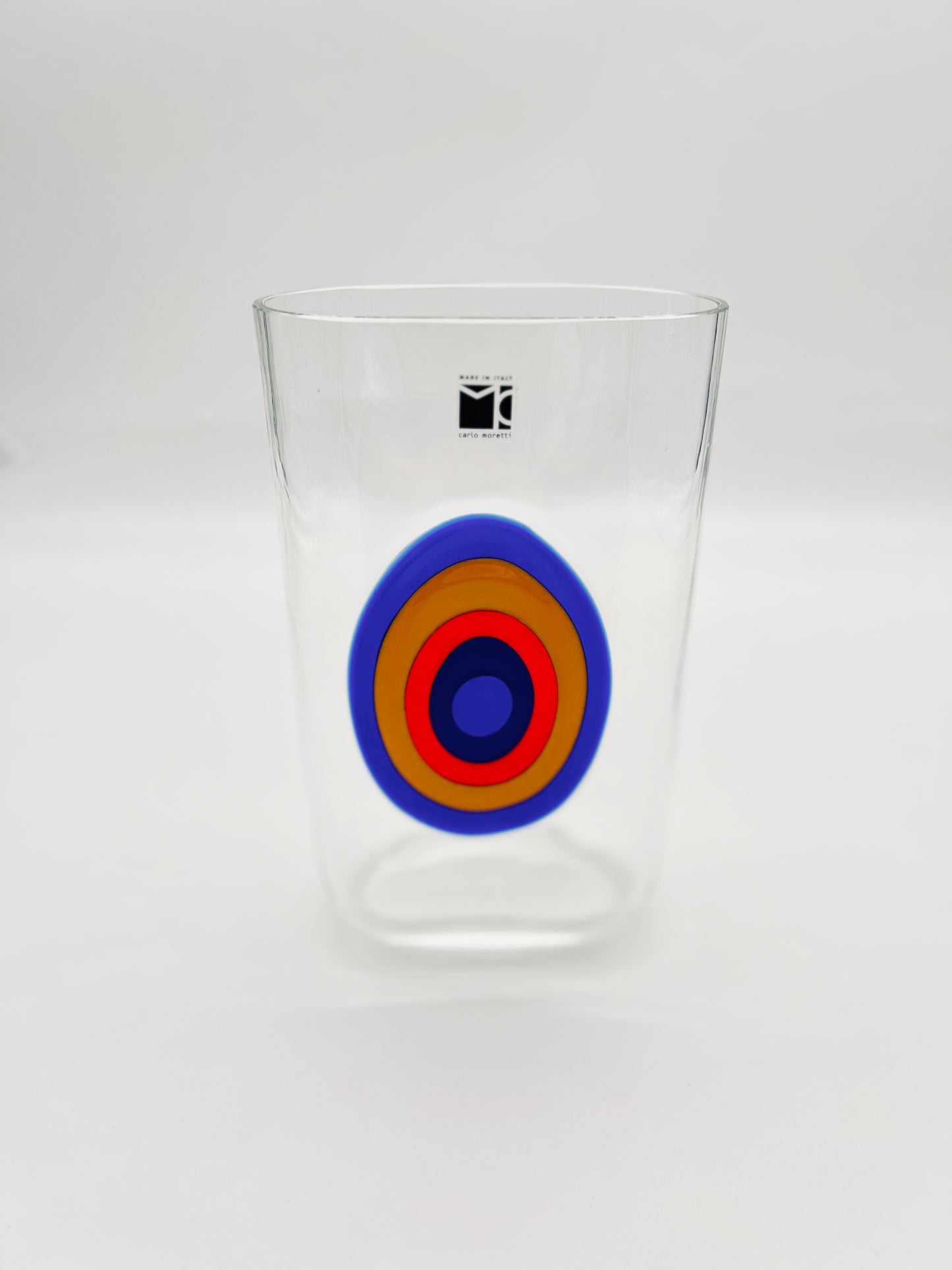 Vase en verre de Murano, motif spirale, Carlo Moretti, 70s