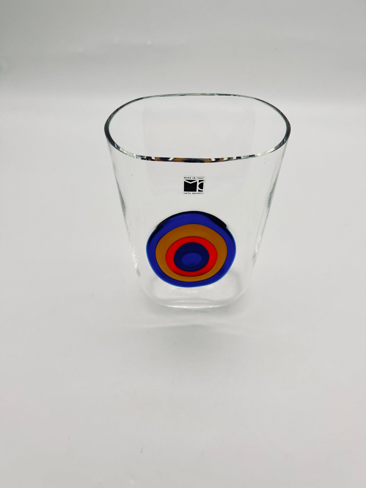 Vase en verre de Murano, motif spirale, Carlo Moretti, 70s