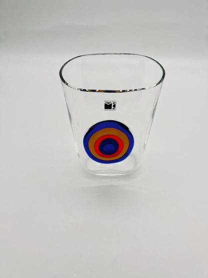 Vase en verre de Murano, motif spirale, Carlo Moretti, 70s