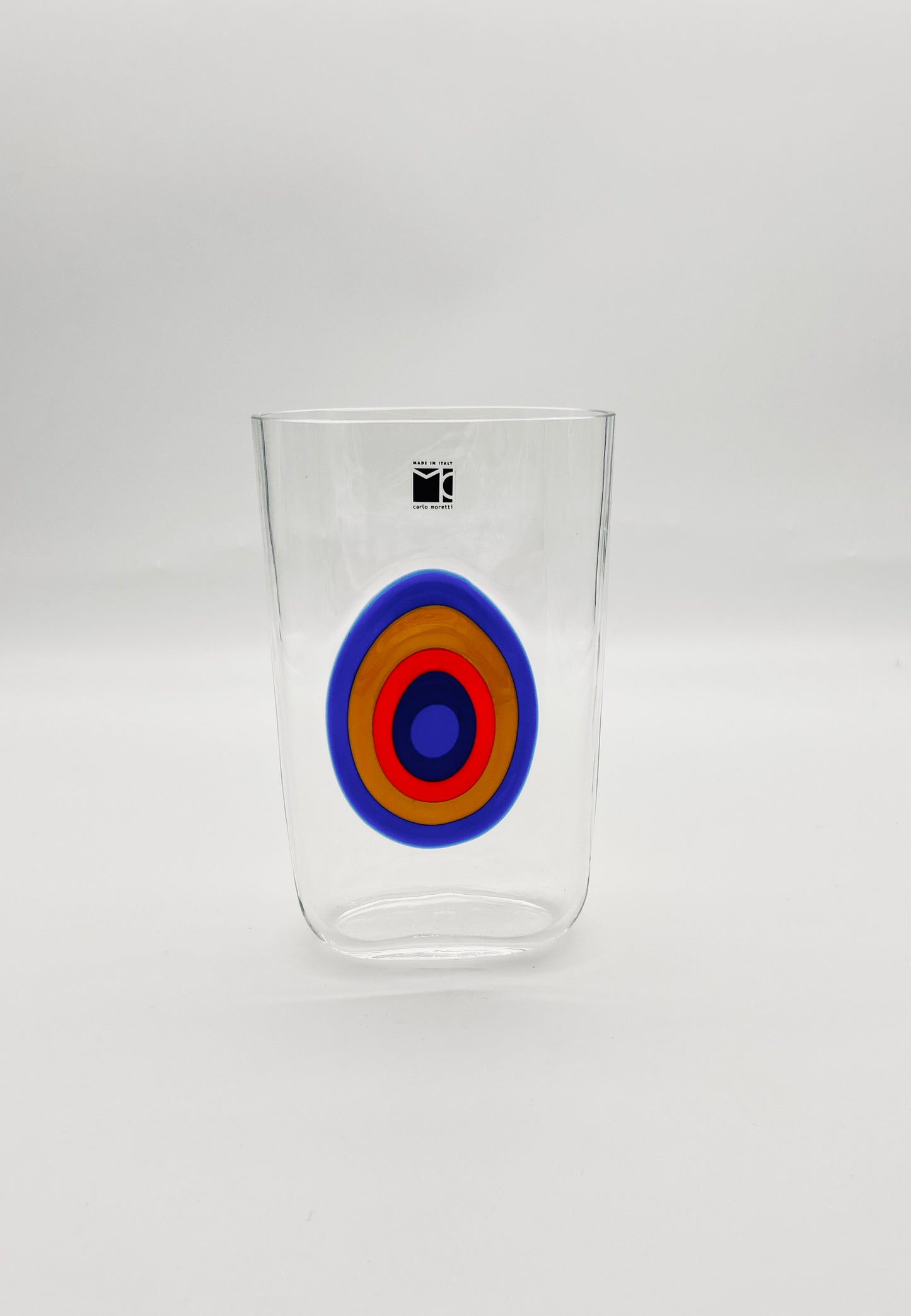 Vase en verre de Murano, motif spirale, Carlo Moretti, 70s