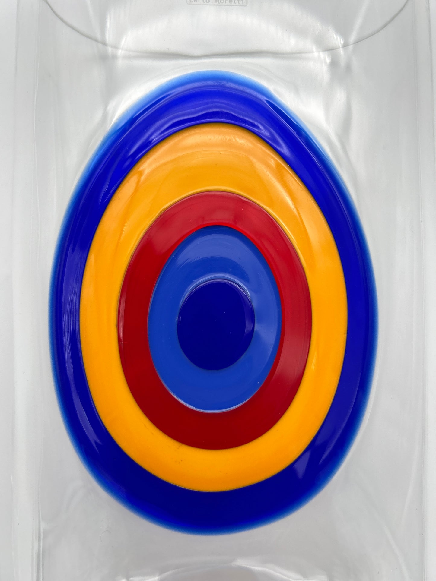 Vase en verre de Murano, motif spirale, Carlo Moretti, 70s