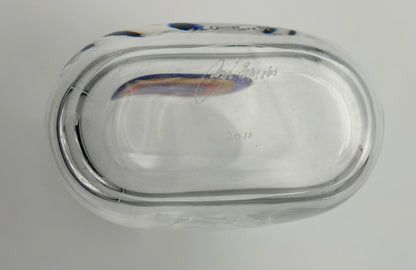 Vase en verre de Murano, motif spirale, Carlo Moretti, 70s