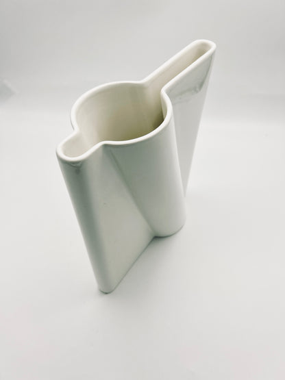 Grand vase en céramique blanc, Pino Spagnolo, Sicart, 70s