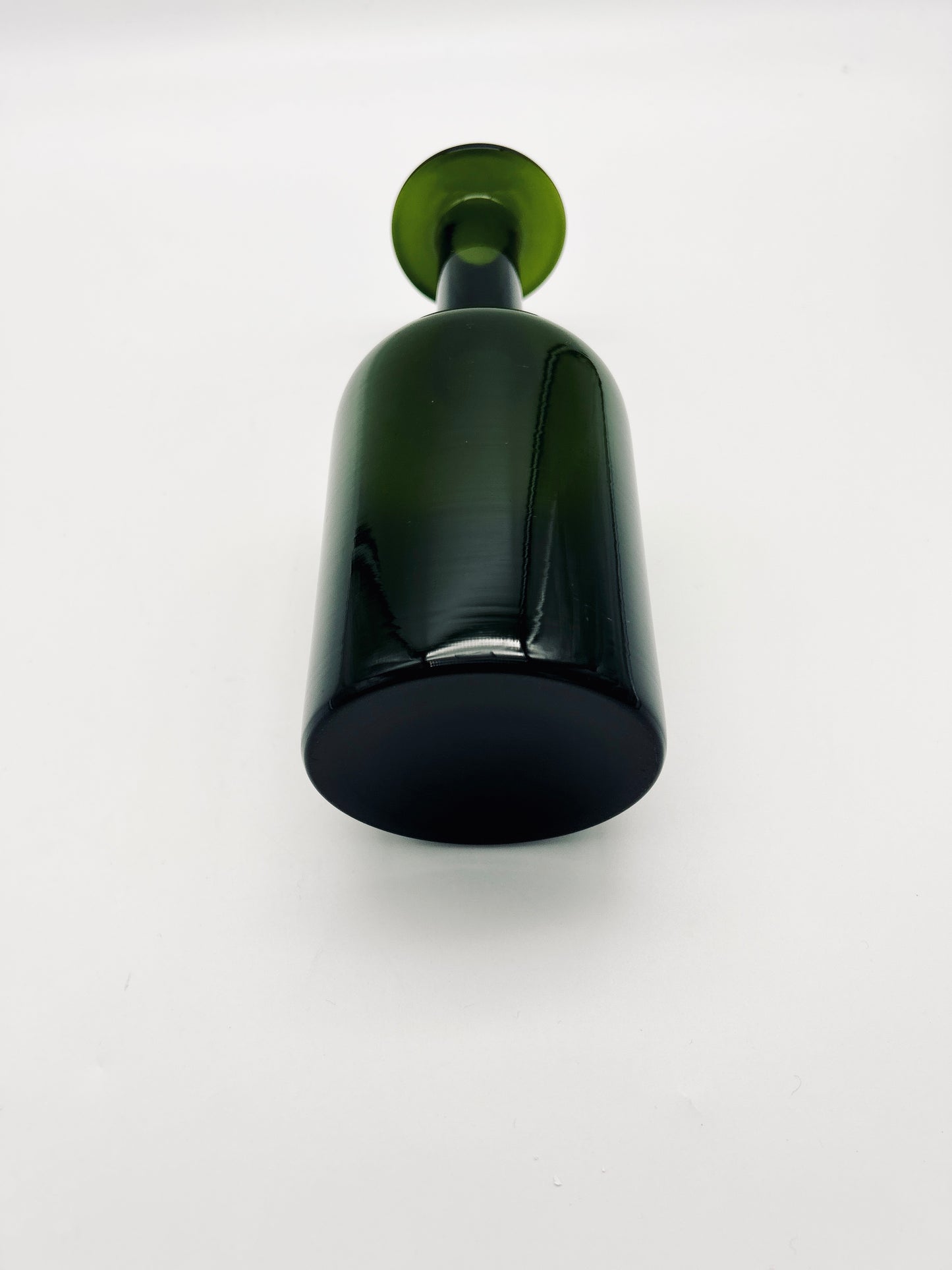 Vase en verre vert, Otto Brauer, Holmegaard, 60s