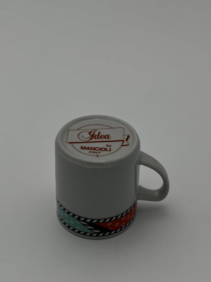 Ensemble en céramique graphique memphis, 'Idea' Mancioli, 80s