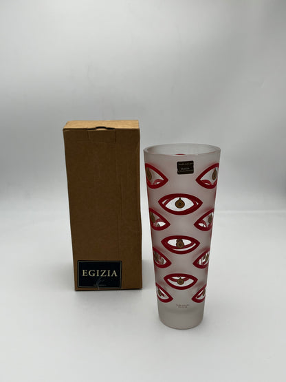 Vase verre poli, Oeil de Sumatra, Ettore Sottsass associati, Egizia, Italie
