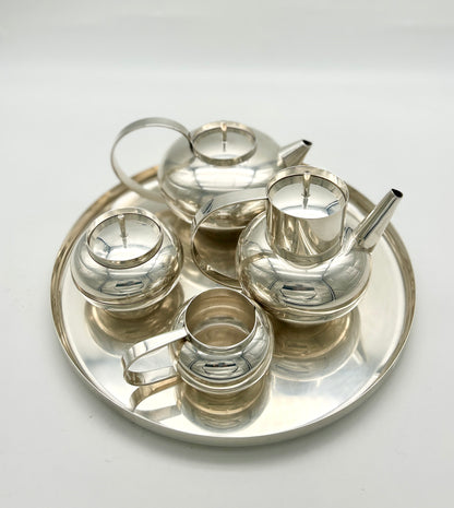 Set à thé, café et plateau, ligne Boule, Lino Sabattini, 60s