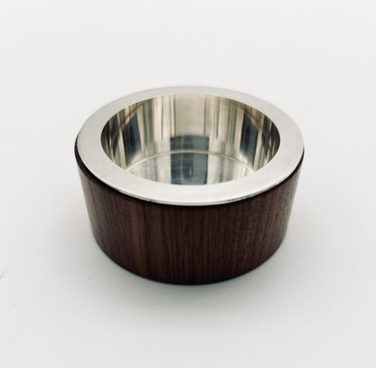 Cendrier argent et bois, Hermès, 2000s