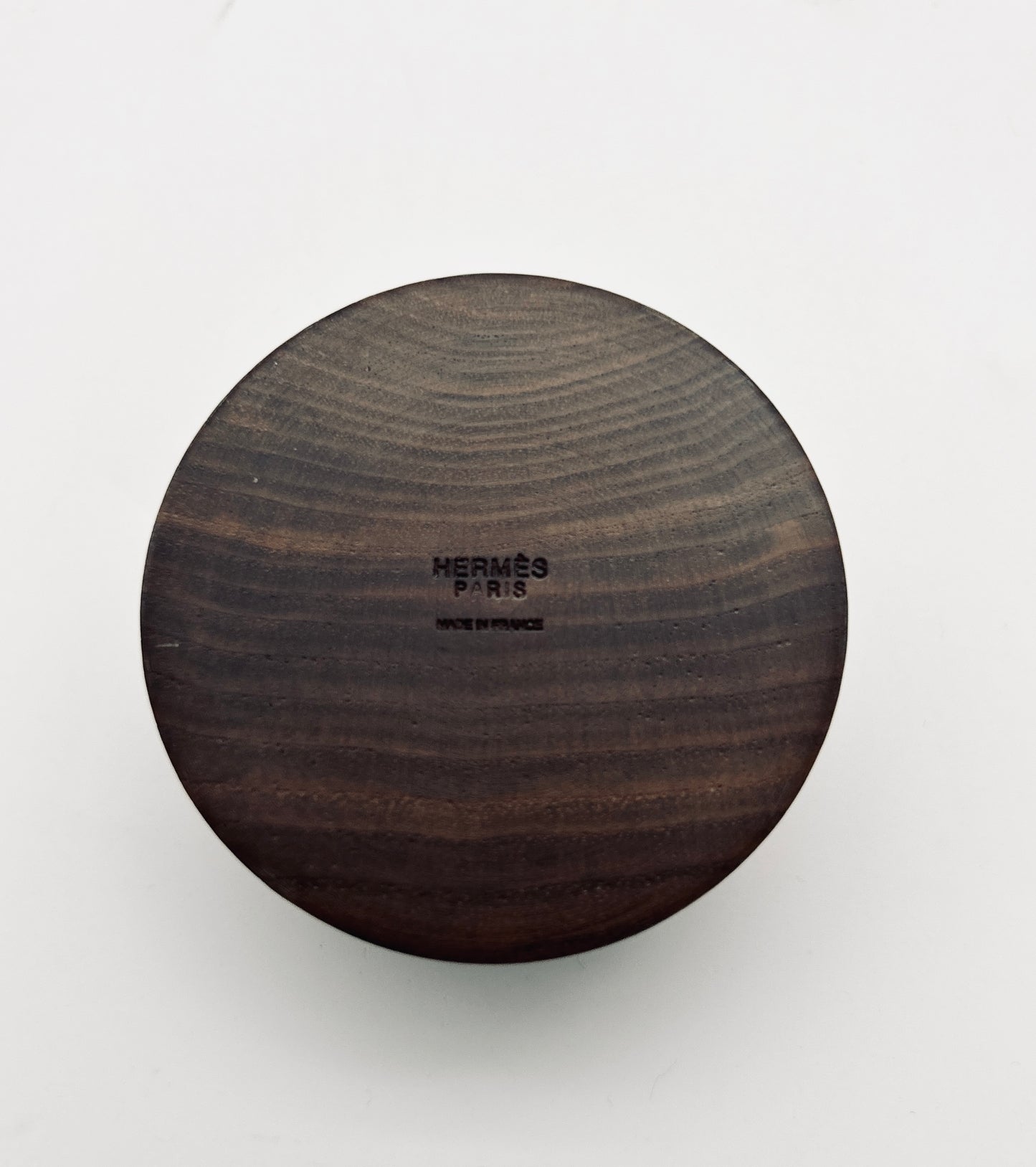 Cendrier argent et bois, Hermès, 2000s