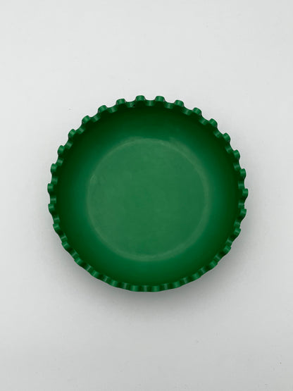 Cendrier 'Clam' mélamine vert, Pentagram, Italy 70s