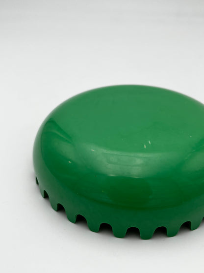 Cendrier 'Clam' mélamine vert, Pentagram, Italy 70s
