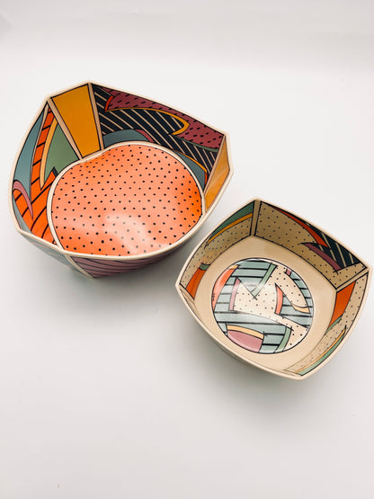 Grand saladier Memphis Design, Dorothy Hafner, Rosenthal, 80s