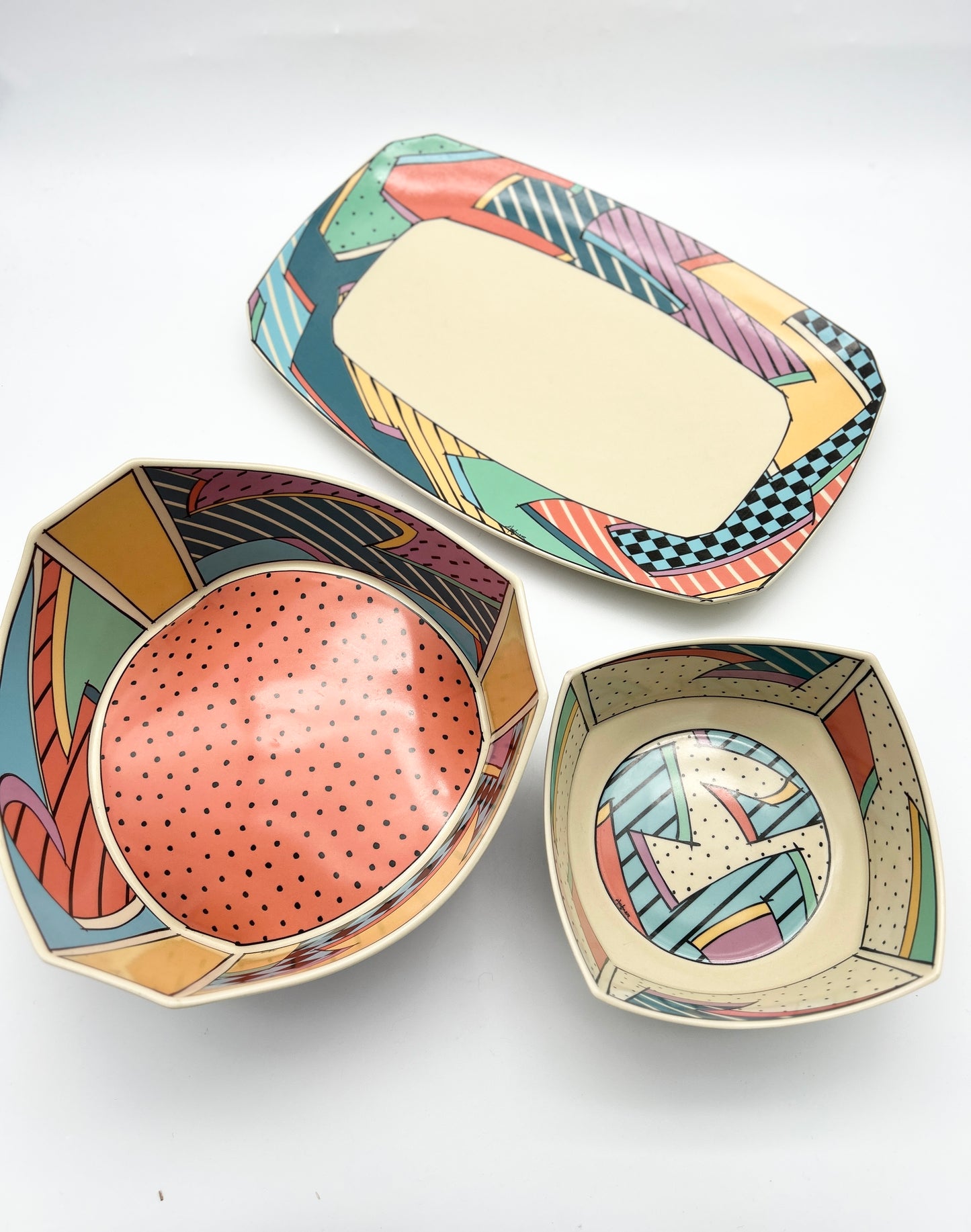 Petit saladier Memphis Design, Dorothy Hafner, Rosenthal, 80s