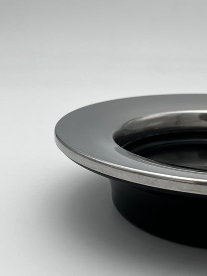Cendrier Kartell métal chromé et ABS de Gino Colombino, Italie, 60s