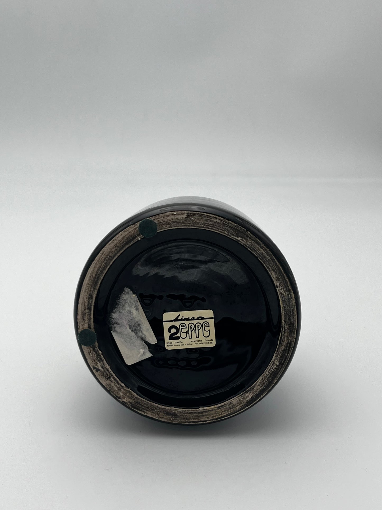 Vase Noir, soliflore, Céramique, Linéa Dueffe, Italie, 70s