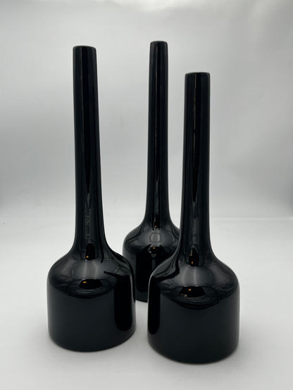Vase Noir, soliflore, Céramique Linéa Dueffe, Italie, 70s