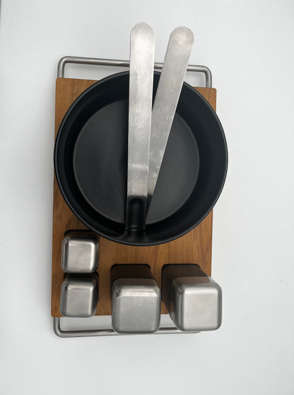 Set Condiments Plateau ICM Laveno, Sergio Asti, Italie, 70s