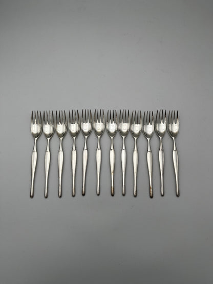 Ensemble de cuillères et fourchettes, 'DUO' Christofle, Tapio Wirkkala, France, 70s