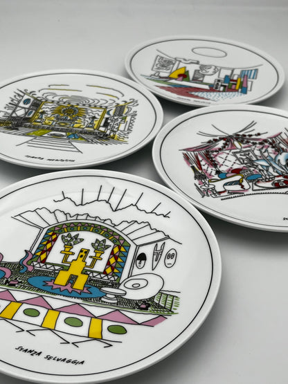 Assiettes de collection, Alessandro Mendini pour le Triennale Design Museum, Italie, 2014
