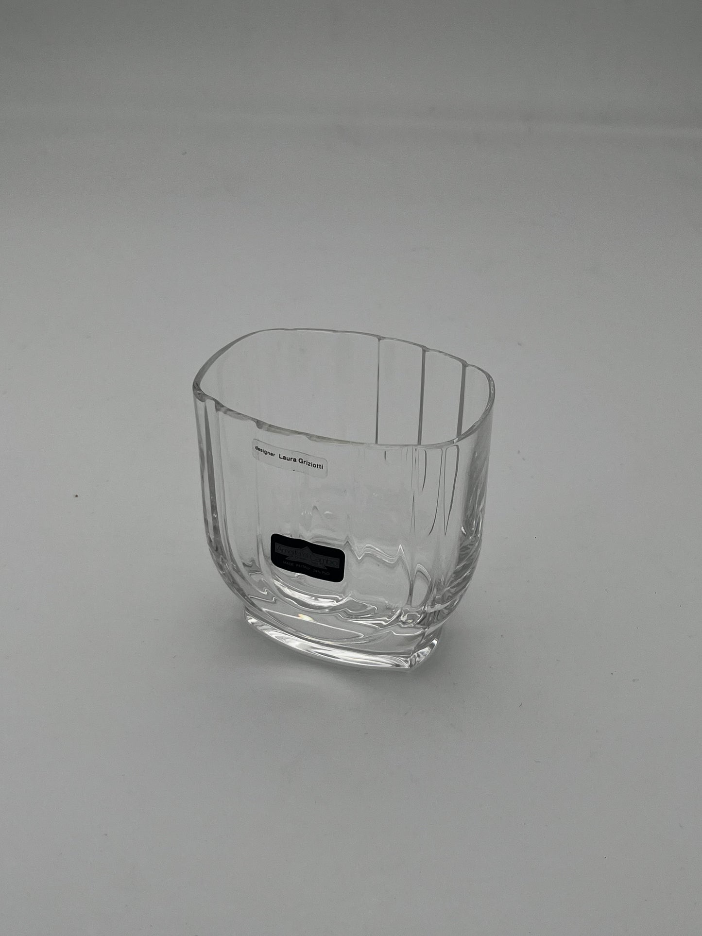 Verres à whisky rocks ,cristal Arnolfo di Cambio, Laura Griziotti, Italie, 80s