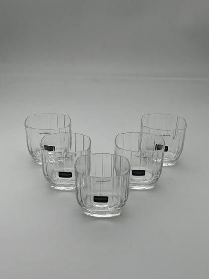 Verres à whisky rocks ,cristal Arnolfo di Cambio, Laura Griziotti, Italie, 80s