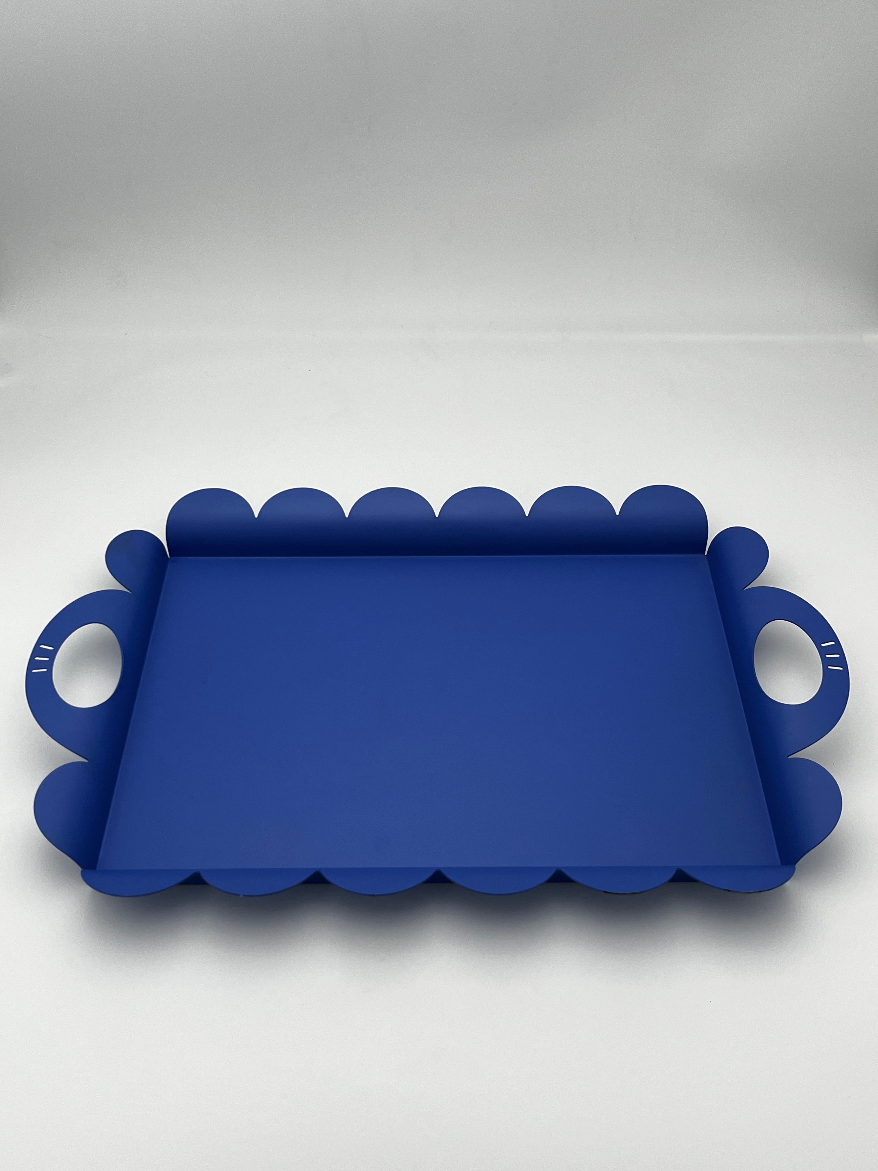 Blue 'Recinto' tray, Alessandro Mendini for Alessi, Italy, 2000s