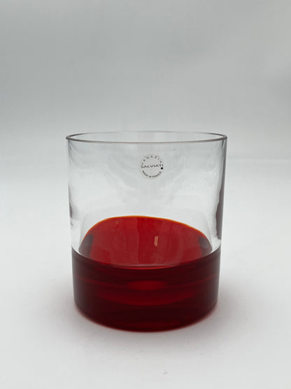Verres à Whisky, verre de murano, 'Ambrosia' Salviati, Italie, 70s