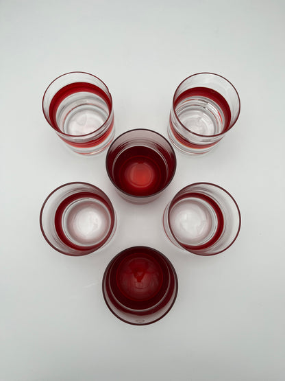 Verres à Whisky, verre de murano, 'Ambrosia' Salviati, Italie, 70s