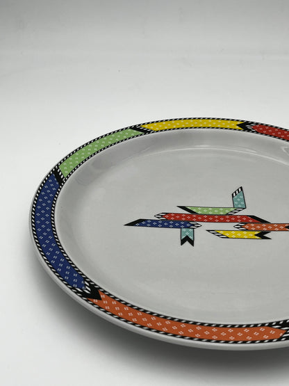 Ensemble en céramique graphique memphis, 'Idea' Mancioli, 80s