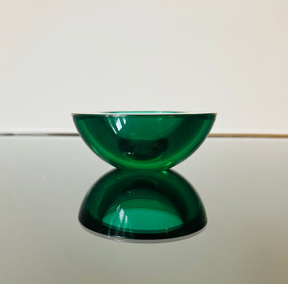 Cendrier verre de murano vert, Veronese Seguso, Italie, 70s