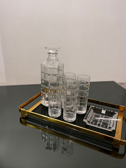 Verres long drink Cristal DIOR série Ecosse, 70-80s
