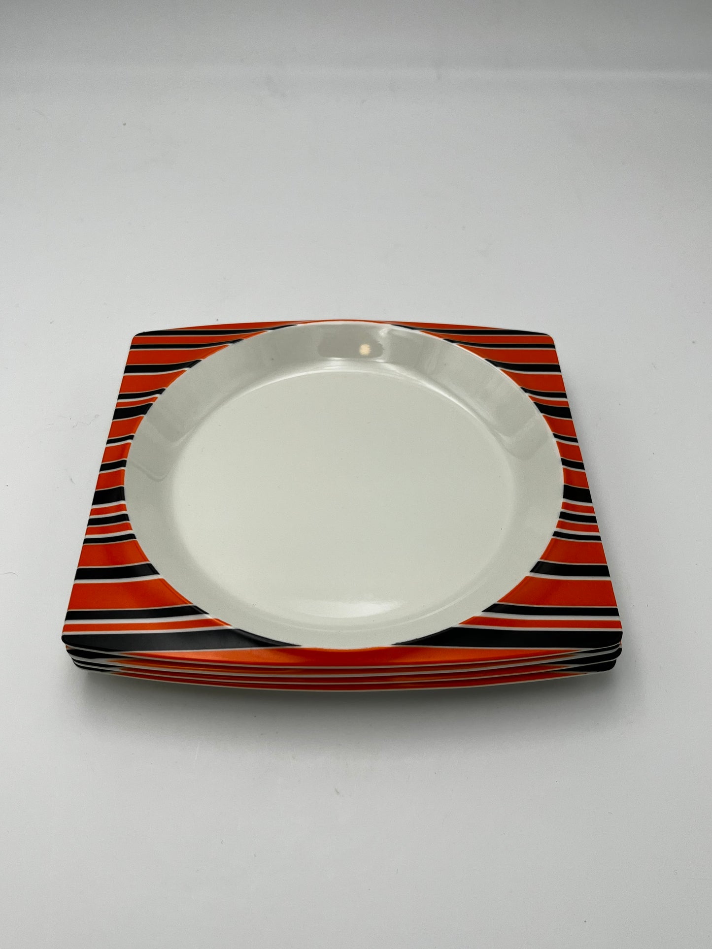 Assiettes à Rayures Ornamin, Slany, Finlande, 70s