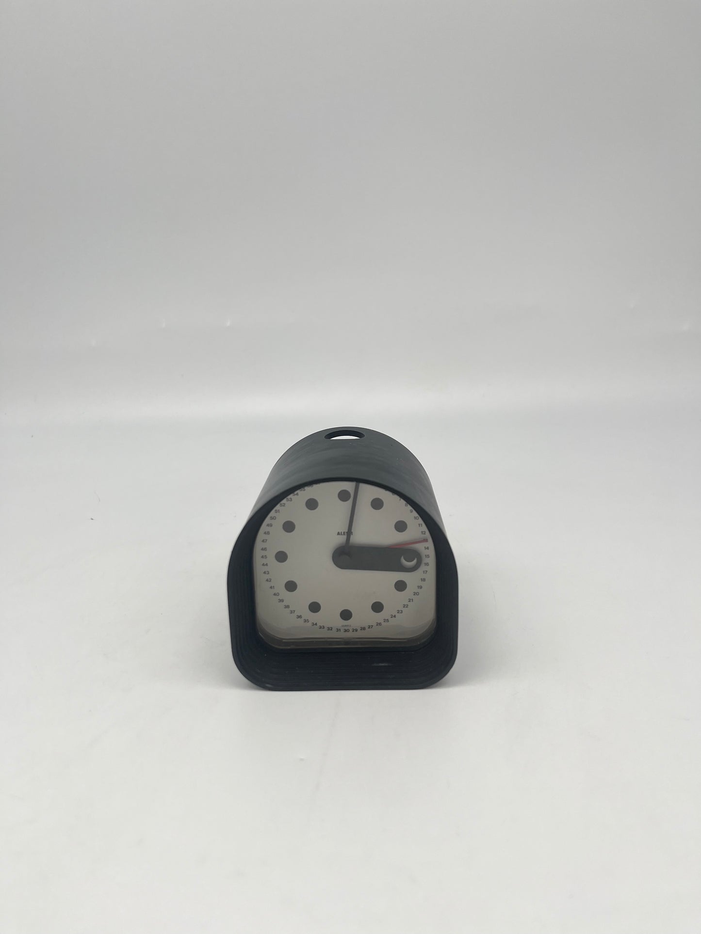 Horloge 'Optic' noire , Joe Colombo, Alessi, 70s