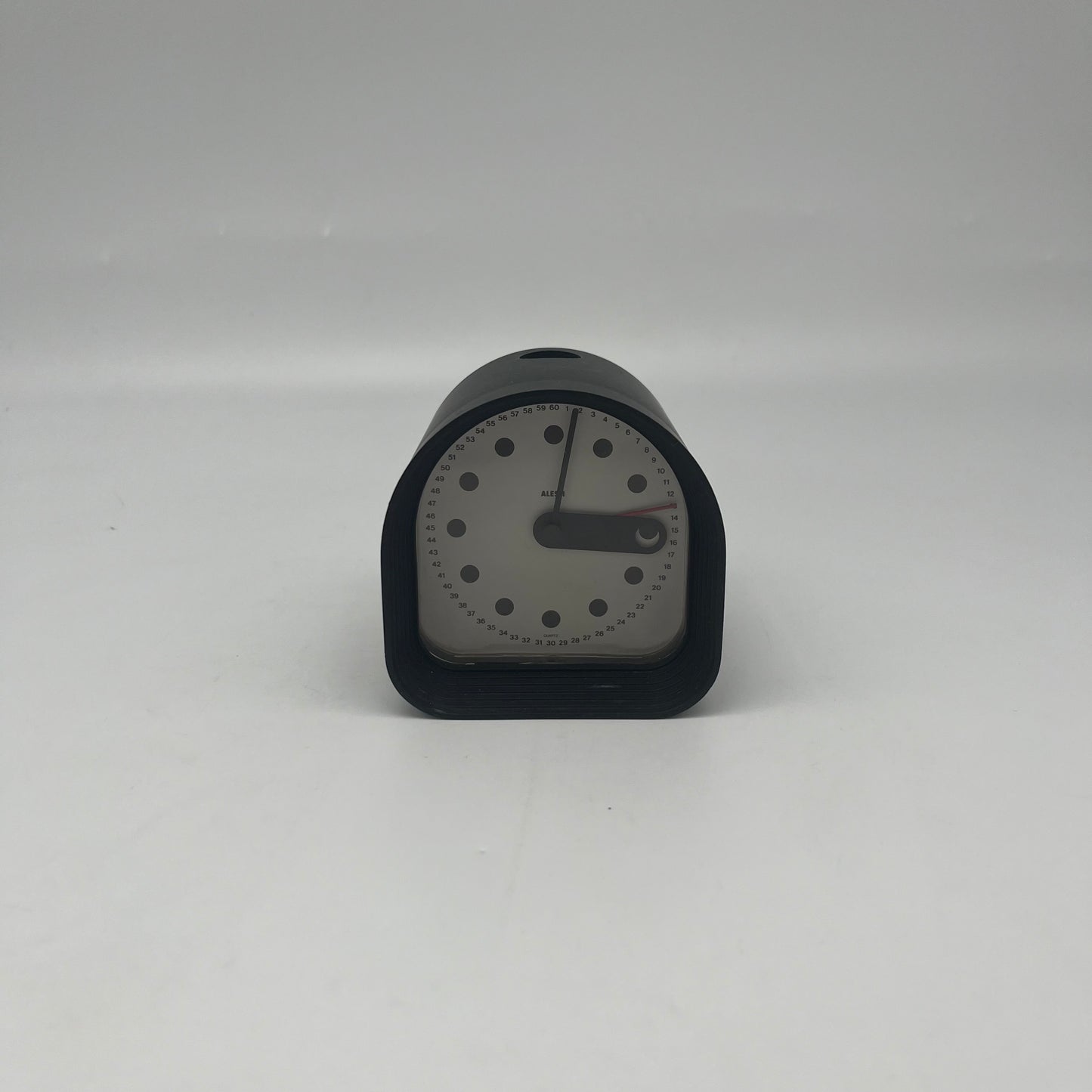 Horloge 'Optic' noire , Joe Colombo, Alessi, 70s