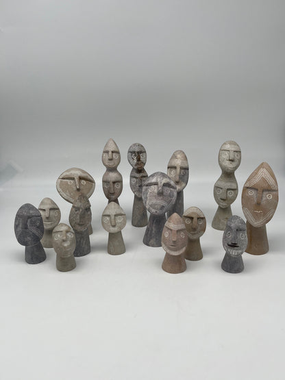 Collection of African stone statuettes, primitive art, 1970s