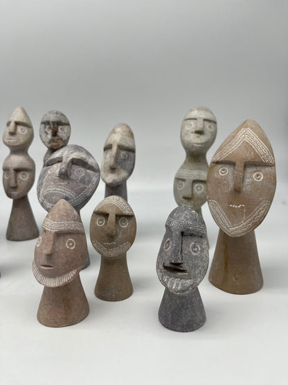 Collection of African stone statuettes, primitive art, 1970s