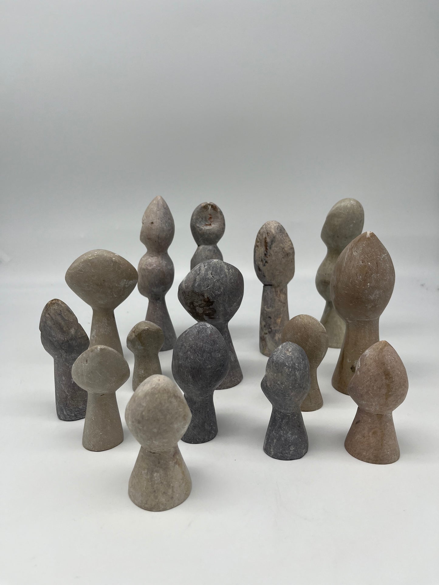 Collection of African stone statuettes, primitive art, 1970s