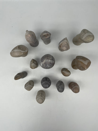 Collection of African stone statuettes, primitive art, 1970s