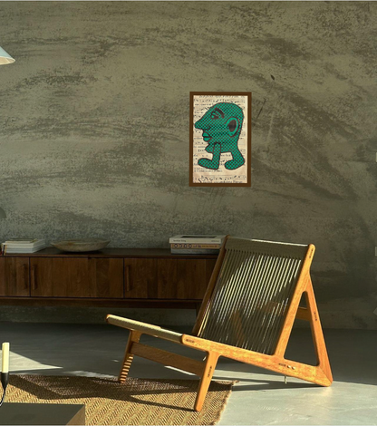 Sérigraphie, Capitipède vert, Yvon Taillandier, 2015